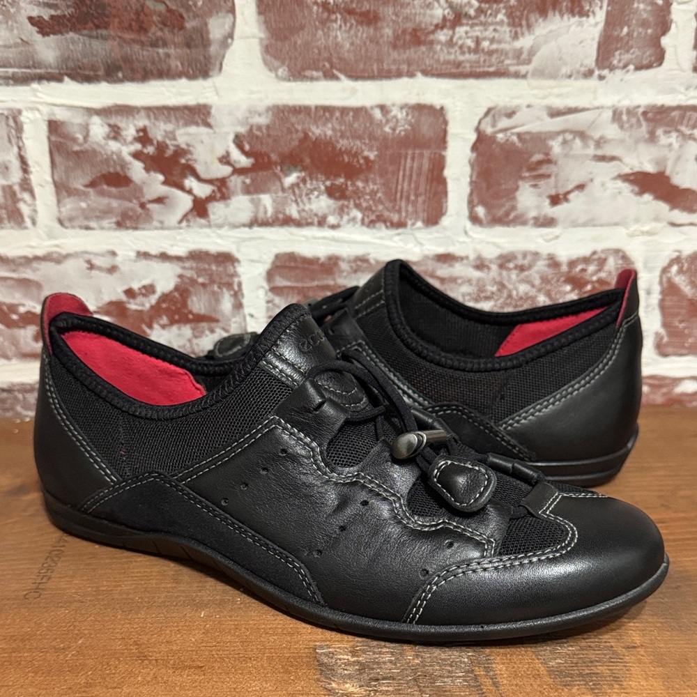 Ecco Bluma Women’s Drawstring Black Sneakers Walking Shoes Size US 6-6.5 EU 37 - Picture 2 of 9
